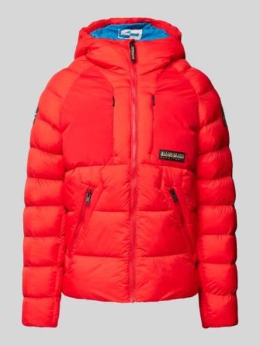 Napapijri Steppjacke mit Kapuze Modell 'MOESA' in Rot, Größe XL