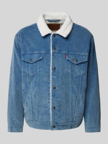 Levi's® Relaxed Fit Sherpa Jacket mit Kentkragen in Jeansblau, Größe L