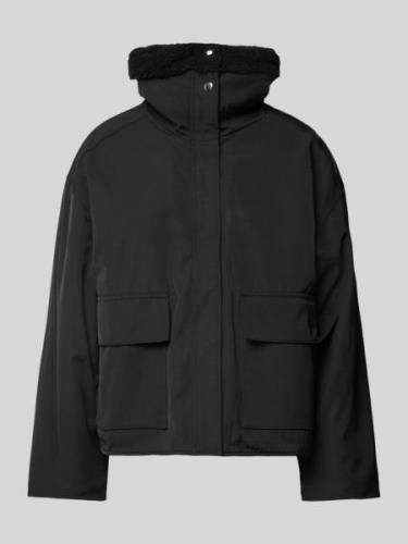 Jake*s Casual Steppjacke mit Pattentaschen in Black, Größe 40