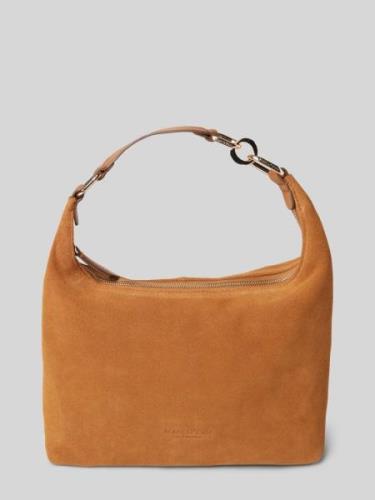 Marc O'Polo Crossbody Bag aus weichem Velours-Rindleder mit golden glä...