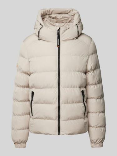 Superdry Steppjacke mit Reißverschlusstaschen in Offwhite, Größe L