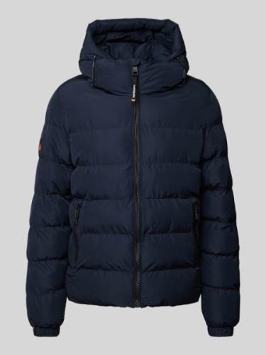 Superdry Steppjacke mit Reißverschlusstaschen in Marine, Größe L