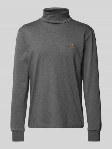 Polo Ralph Lauren Longsleeve mit Rollkragen und Label-Stitching in Dun...