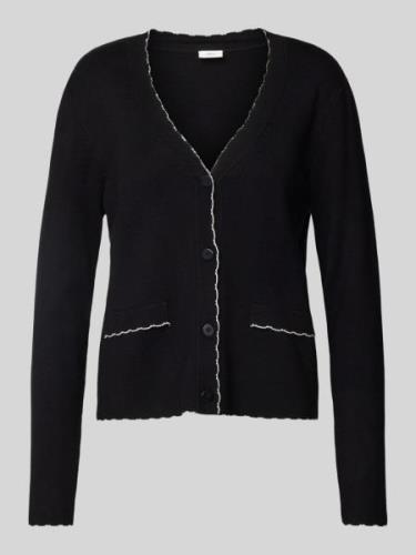 s.Oliver BLACK LABEL Strickjacke mit Kontraststreifen in Black, Größe ...