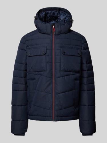 s.Oliver RED LABEL Regular Fit Steppjacke mit Stehkragen in Blau, Größ...