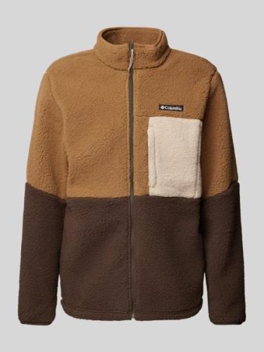 COLUMBIA Sherpa Jacket mit Label-Patch in Mittelbraun, Größe S