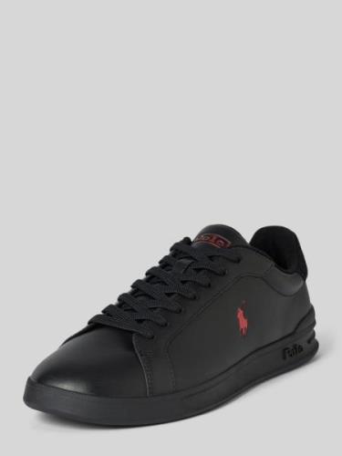 Polo Ralph Lauren Sneaker mit Logo-Stitching in Black, Größe 43