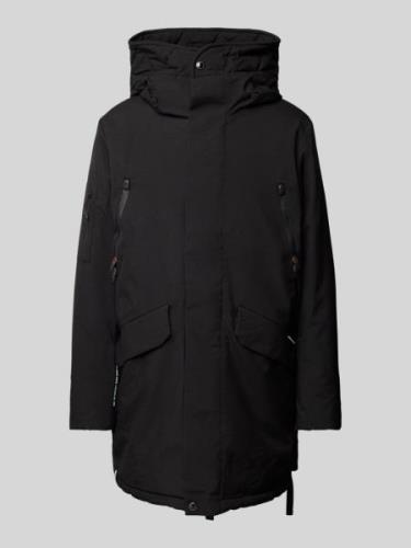 khujo Jacke mit Kapuze Modell 'Carl' in Black, Größe XXL