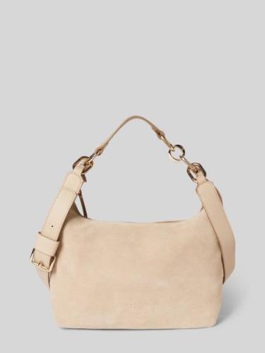 Marc O'Polo Crossbody Bag aus weichem Velours-Rindleder mit golden glä...