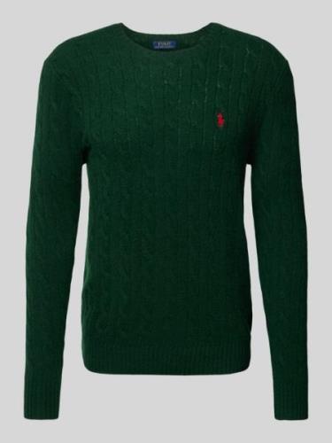 Polo Ralph Lauren Pullover mit Logo-Stitching in Dunkelgruen, Größe XX...