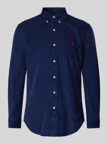 Polo Ralph Lauren Custom Fit Freizeithemd mit Logo-Stitching in Marine...