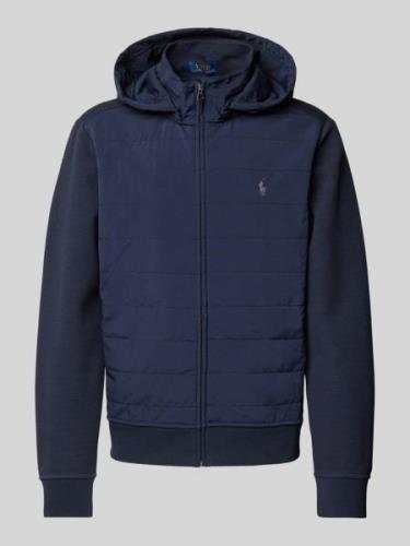 Polo Ralph Lauren Sweatjacke mit Logo-Stitching in Marine, Größe XL