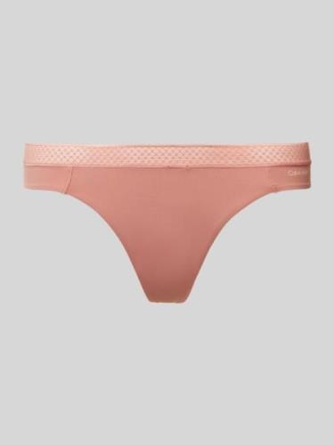 Calvin Klein Underwear String mit elastischem Bund in Mauve, Größe S