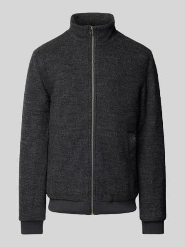 Casual Friday Jacke mit Stehkragen Modell 'Hugo' in Dunkelgrau Melange...