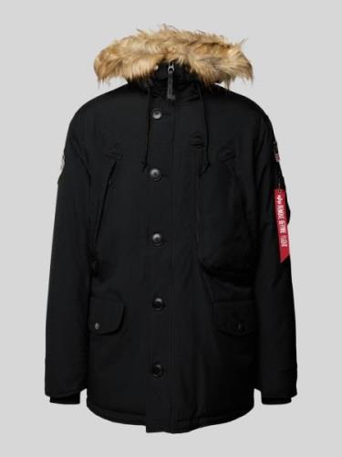 Alpha Industries Parka mit Stehkragen in Anthrazit, Größe L