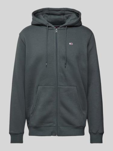 Tommy Jeans Regular Fit Sweatjacke mit Kapuze in Anthrazit, Größe M