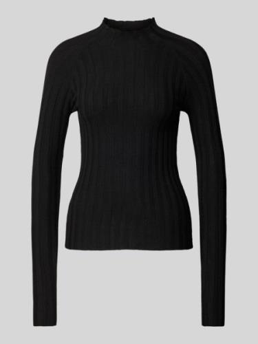 Mango Strickpullover mit Turtleneck Modell 'FLURRY' in Black, Größe XS