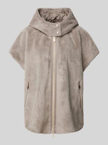 WHITE LABEL Jacke aus Kunstfell in Taupe, Größe 36