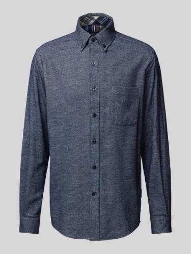 HECHTER PARIS Regular Fit Freizeithemd mit Button-Down-Kragen in Marin...