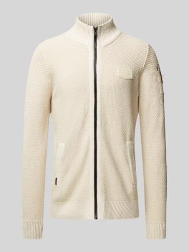 PME Legend Cardigan mit Stehkragen in Offwhite, Größe S