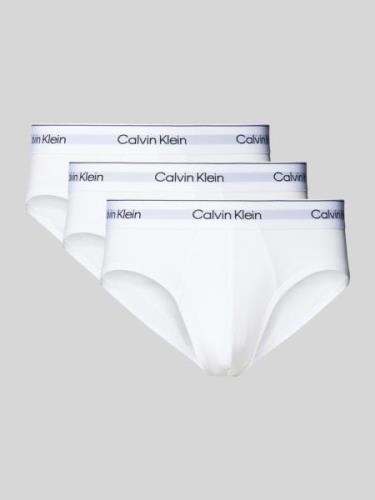 Calvin Klein Underwear Slip mit Label-Bund im 3er-Pack in Weiss, Größe...