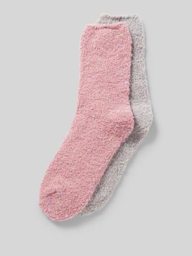 camano Socken aus Teddyfell Modell 'POMPOM' in Rosa, Größe 39-42