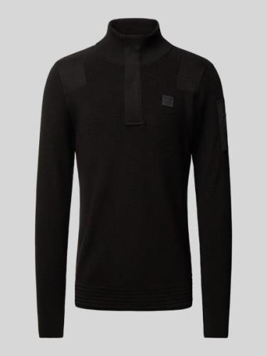 PME Legend Strickpullover mit Turtleneck in Black, Größe S