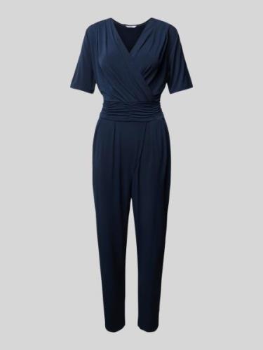 ZABAIONE Jumpsuit in Wickel-Optik in Dunkelblau, Größe S