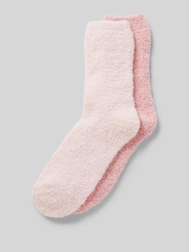 camano Socken aus Teddyfell im 2er-Pack in Rosa, Größe 35-38