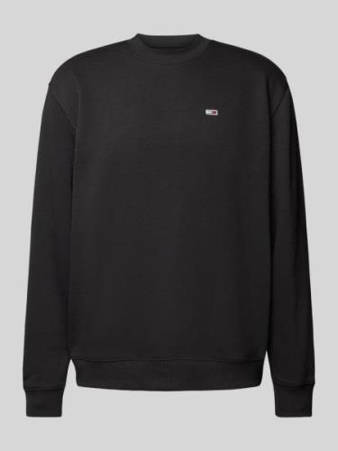 Tommy Jeans Sweatshirt mit Logo-Stitching in Black, Größe XL