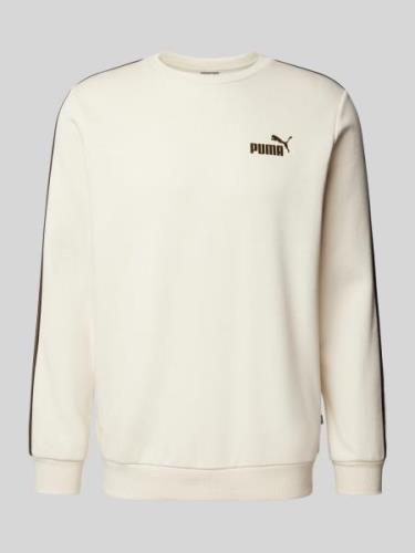 PUMA PERFORMANCE Sweatshirt mit Label-Print in Offwhite, Größe S