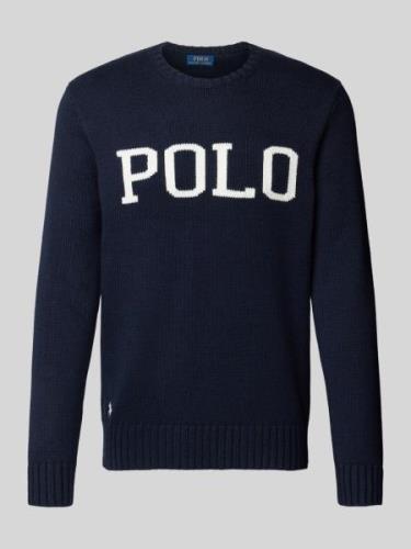 Polo Ralph Lauren Strickpullover mit Label-Stitching in Marine, Größe ...