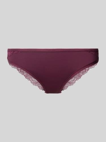 Calvin Klein Underwear String mit Spitzenbesatz in Pflaume, Größe XS