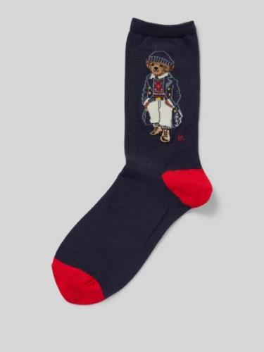 Polo Ralph Lauren Socken mit Motiv-Stitching in Dunkelblau, Größe 1