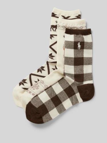 Polo Ralph Lauren Socken mit Logo-Stitching im 3er-Pack in Offwhite, G...