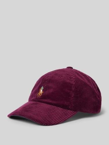 Polo Ralph Lauren Cap aus Cord mit Label-Stitching in Bordeaux, Größe ...