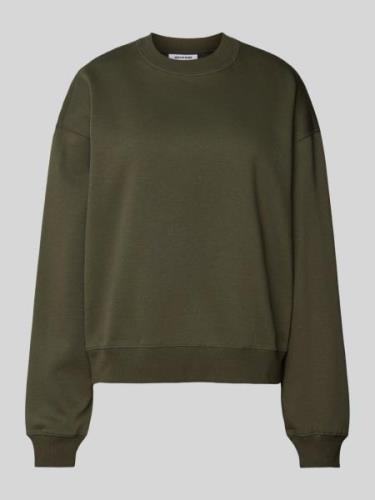 WEEKDAY Sweatshirt mit Rundhalsausschnitt Modell 'Essence' in Dunkelgr...