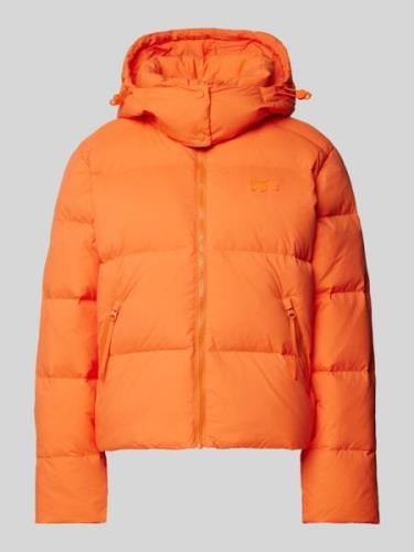 Lacoste Sport Steppjacke mit Label-Detail in Orange, Größe 38