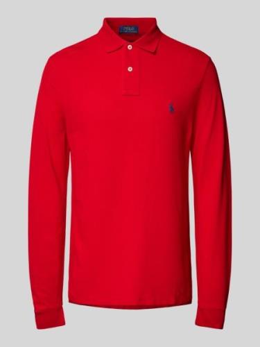 Polo Ralph Lauren Custom Slim Fit Poloshirt mit Label-Stitching in Rot...