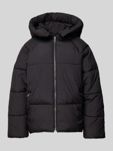 Jake*s Casual Steppjacke mit Kapuze in Black, Größe 34