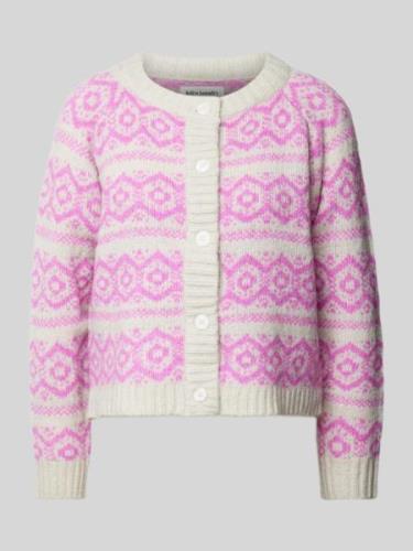 LOLLYS LAUNDRY Strickjacke mit Knopfverschluss Modell 'Nova' in Pink, ...