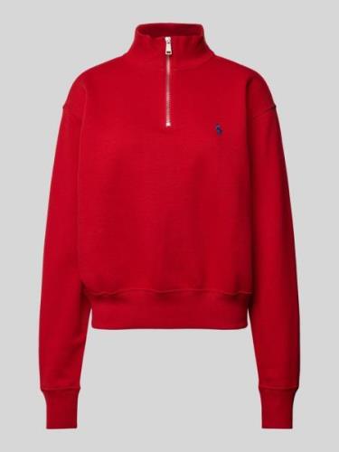 Polo Ralph Lauren Sweatshirt mit Stehkragen in Rot, Größe L