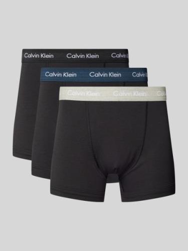 Calvin Klein Underwear Trunks mit Label-Bund im 3er-Pack in Black, Grö...