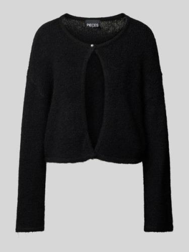 Pieces Offener Cardigan mit 1-Knopf-Verschluss Modell 'UNO' in Black, ...