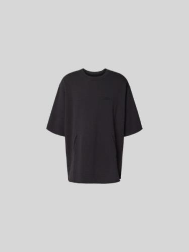 MM6 Maison Margiela T-Shirt mit Label-Stitching in Black, Größe S