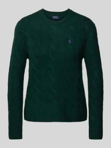 Polo Ralph Lauren Strickpullover mit Zopfmuster in Dunkelgruen, Größe ...