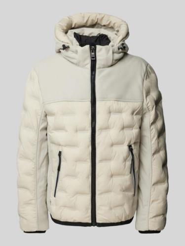 Tom Tailor Hybrid Jacke mit abnehmbarer Kapuze in Offwhite, Größe XXXL