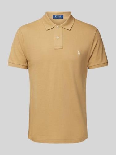 Polo Ralph Lauren Custom Slim Fit Poloshirt mit Label-Stitching in Sen...