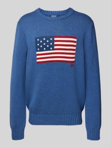 Polo Ralph Lauren Strickpullover mit Rundhalsausschnitt in Hellblau, G...