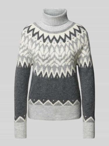 FREE/QUENT Strickpullover mit Rollkragen Modell 'MERLA' in Dunkelgrau,...